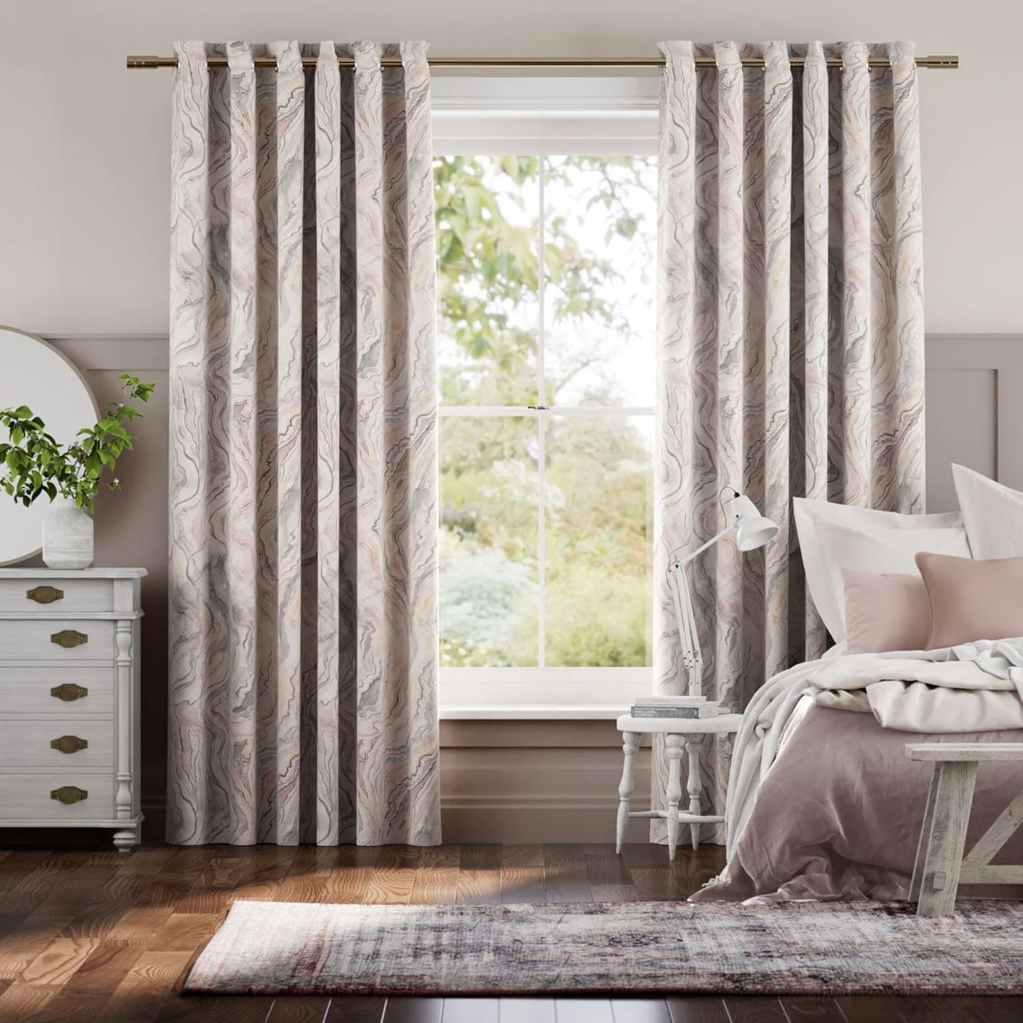 Abelia Rose Quartz Curtains