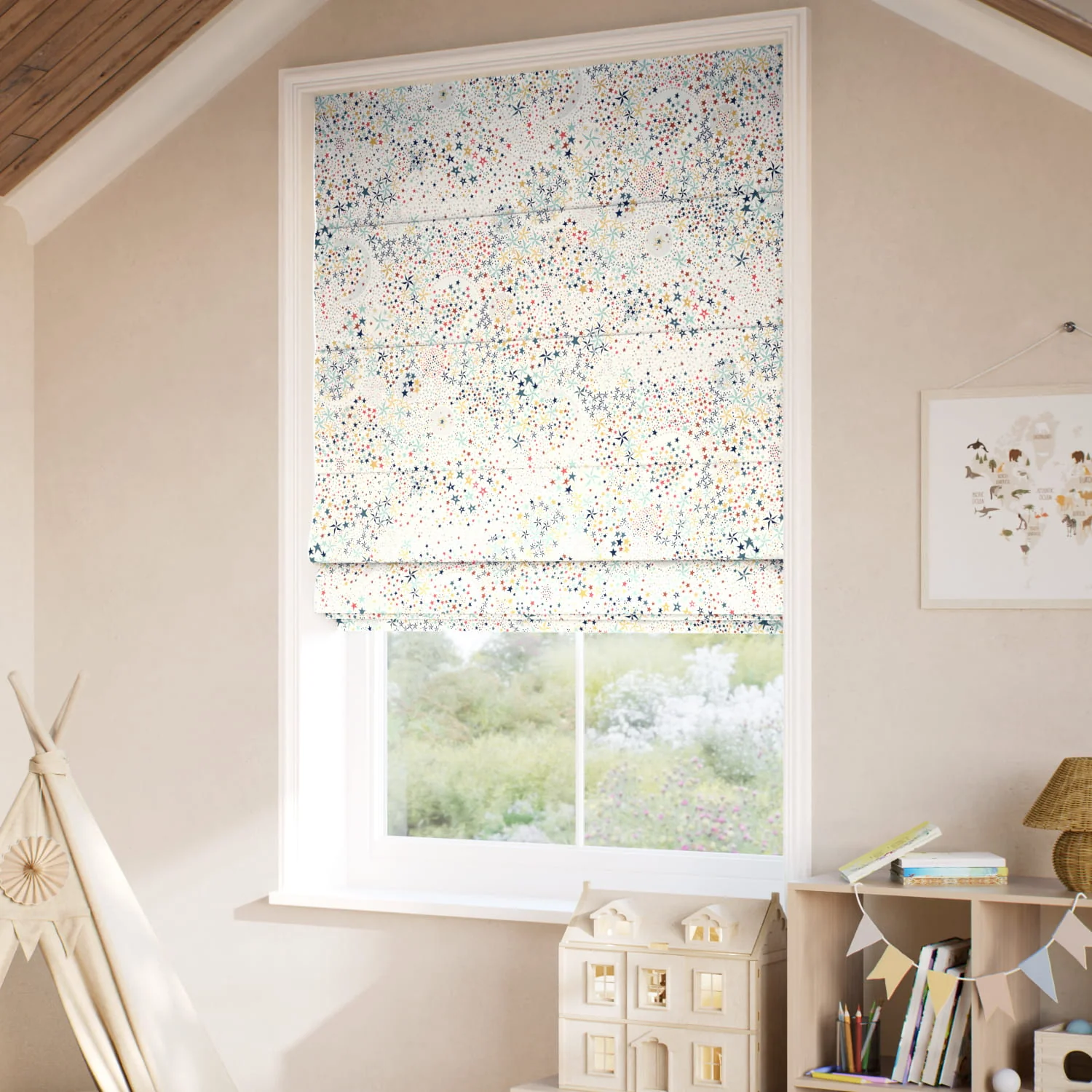 Adelajda Aurora Yellow Roman Blind - Image 2