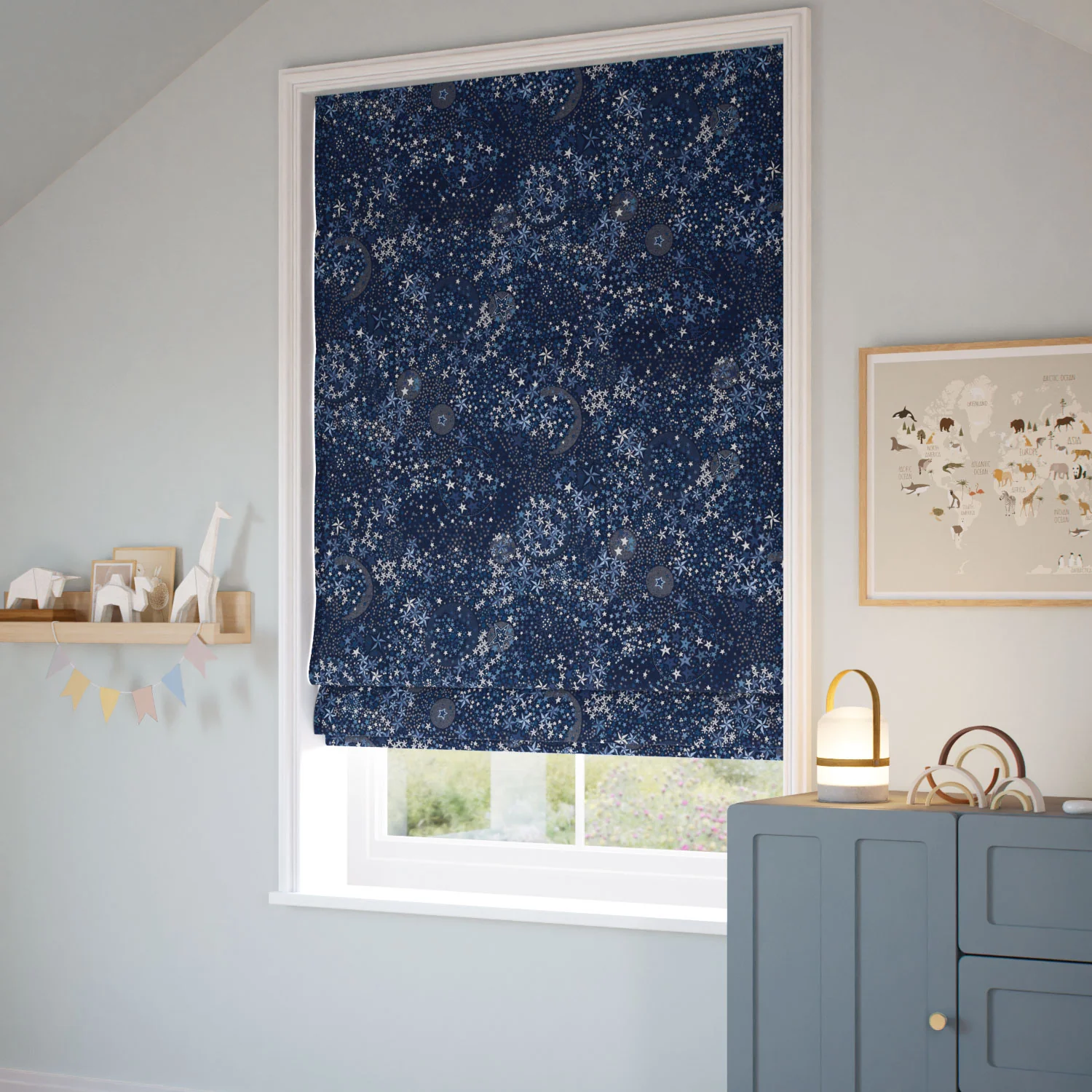 Adelajda Nighttime Blue Roman Blind - Image 2