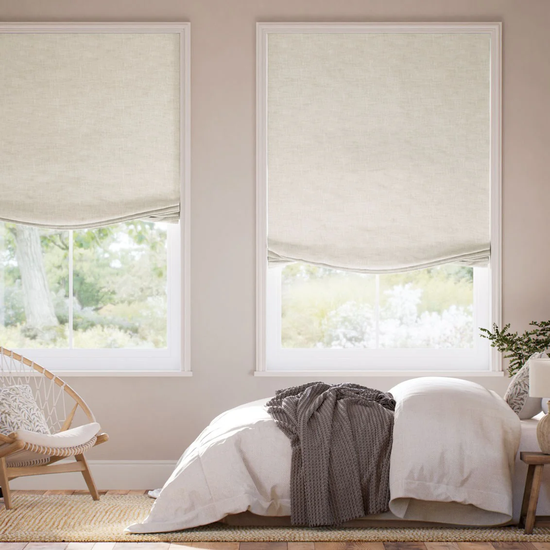 Arlo Hemp Relaxed Roman Blind