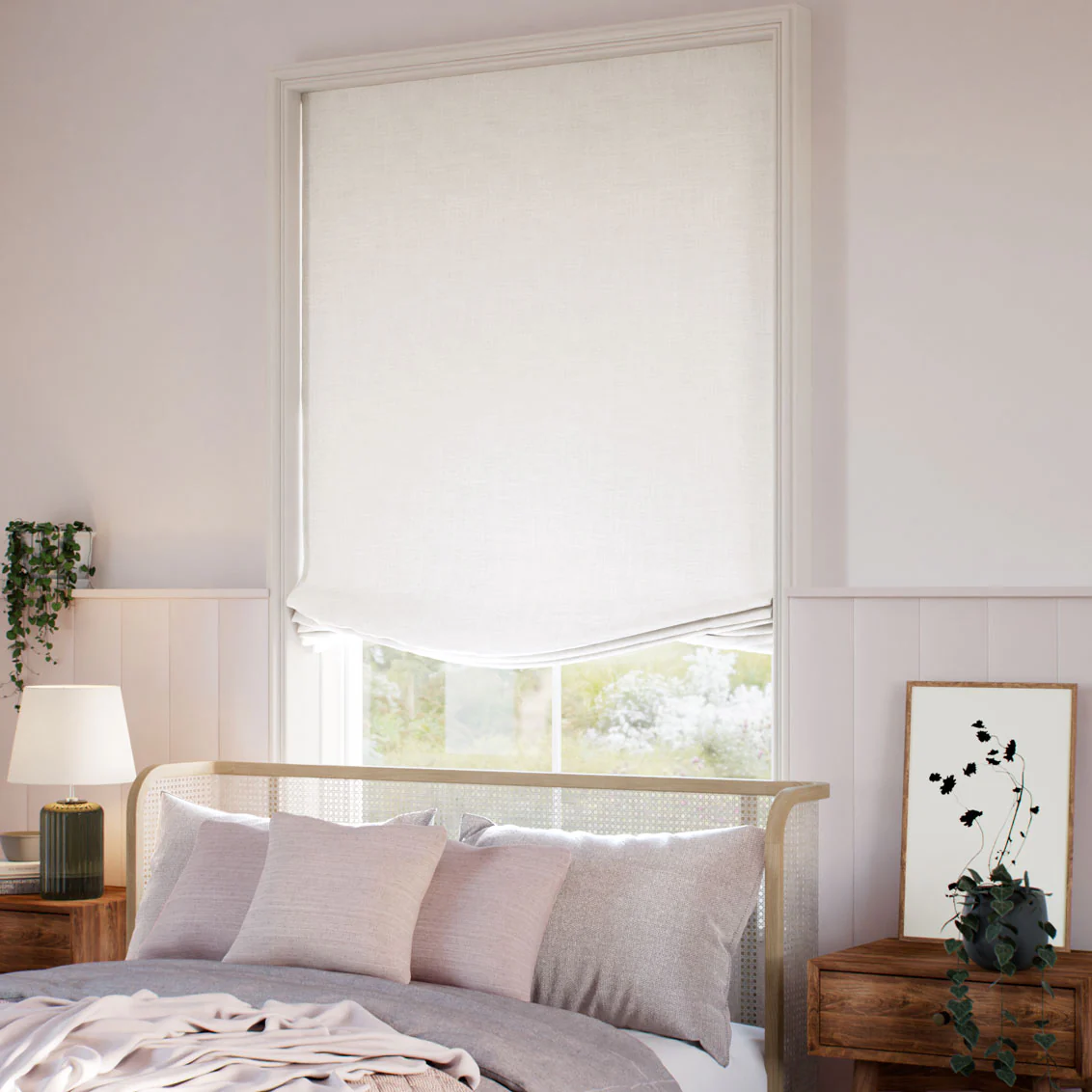 Arlo Wisp White Relaxed Roman Blind - Image 2