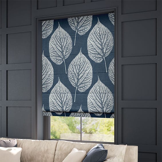 Aspen Leaf Indigo Roman Blind - Image 2