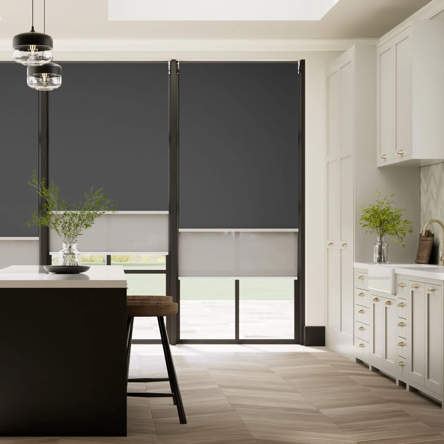 Atom Iron Grey Double Roller Blind - Image 2