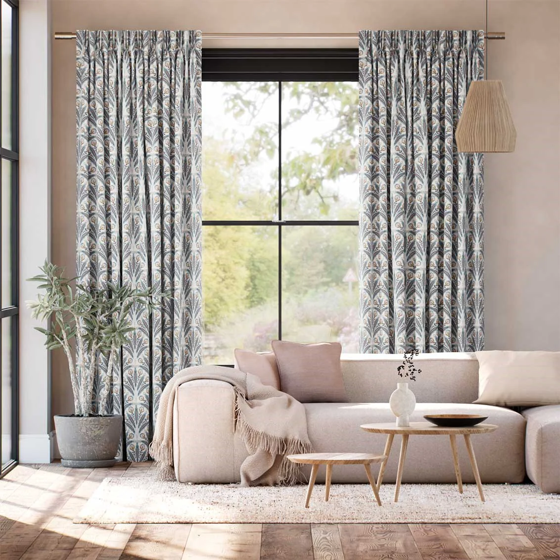 Attingham Mineral Blush Curtains