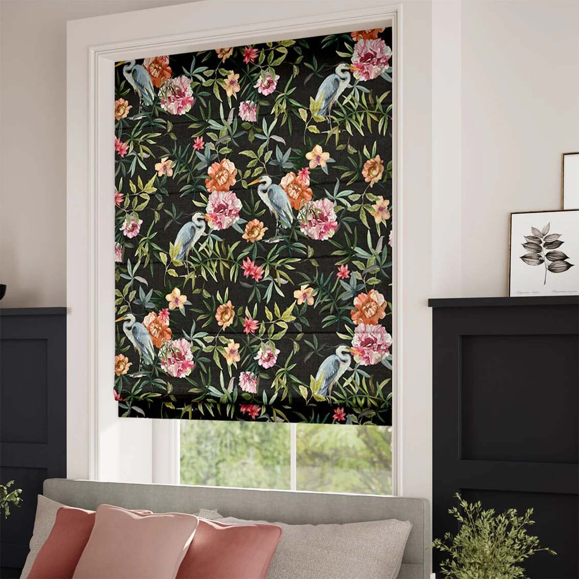 Bella Heron Midnight Roman Blind - Image 2