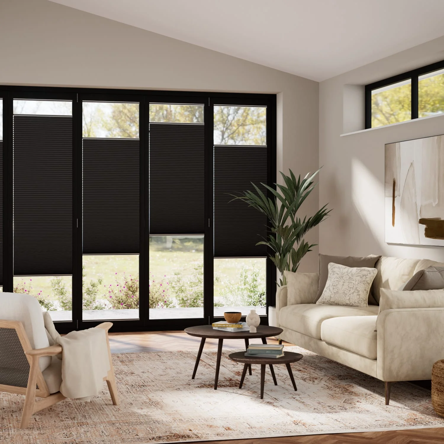 BiFold Adapt DuoLuxe Anthracite Pleated Blind - Image 2