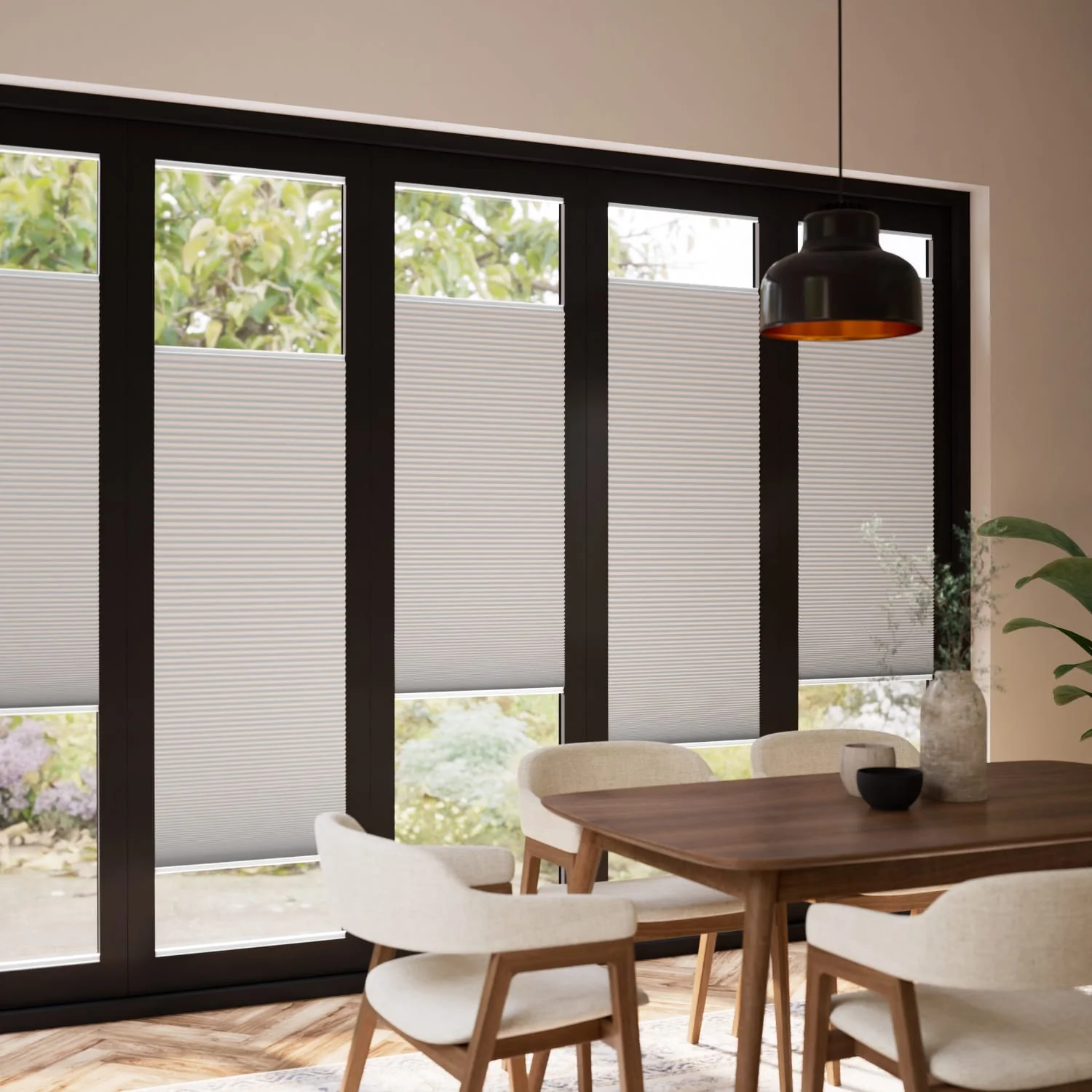 BiFold Adapt DuoLuxe Dove Pleated Blind - Image 2