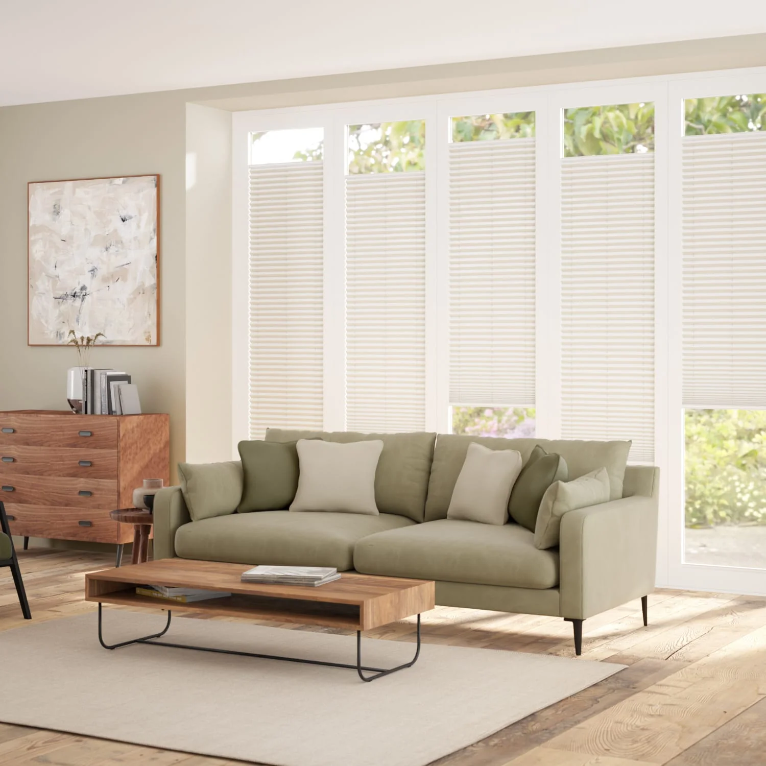 BiFold Adapt DuoLuxe Soft White Pleated Blind - Image 2