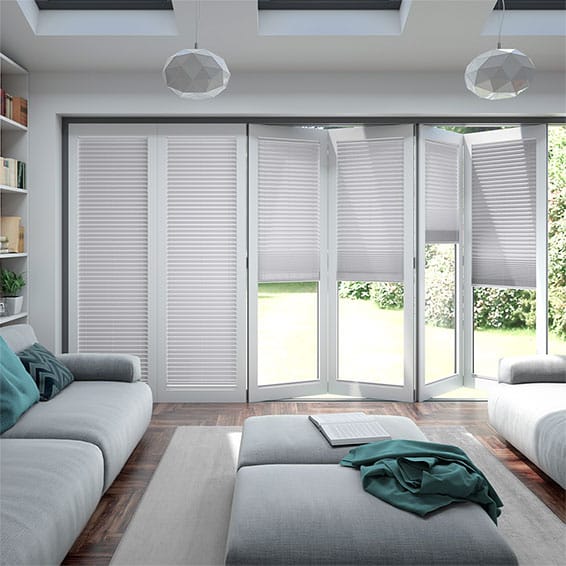 BiFold ClickFIT Palest Grey Pleated Blind