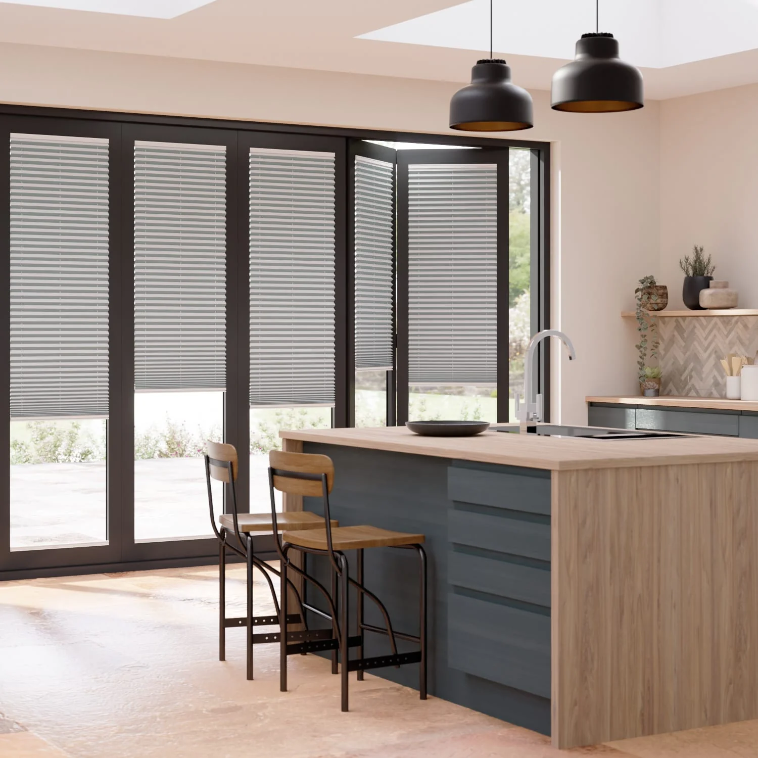 BiFold ClickFIT Premier Argent Pleated Blind - Image 2