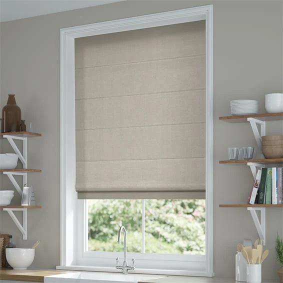 Bijou Linen Grey Wash  Roman Blind - Image 2