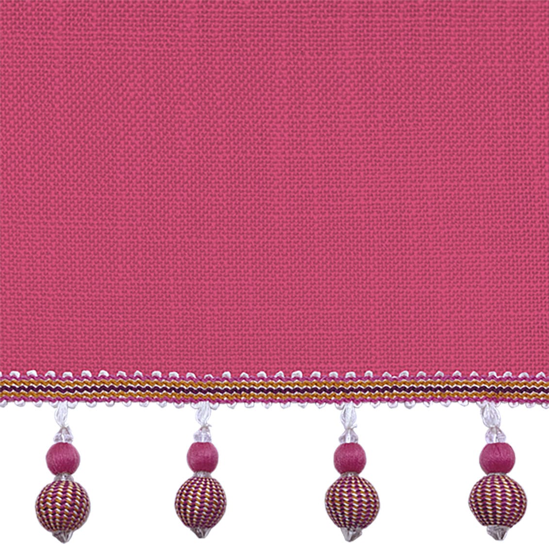 Bijou Linen Magenta & Fuchsia Trimmed Roman Blind - Image 2