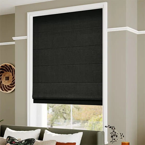 Bijou Linen Noir  Roman Blind - Image 2