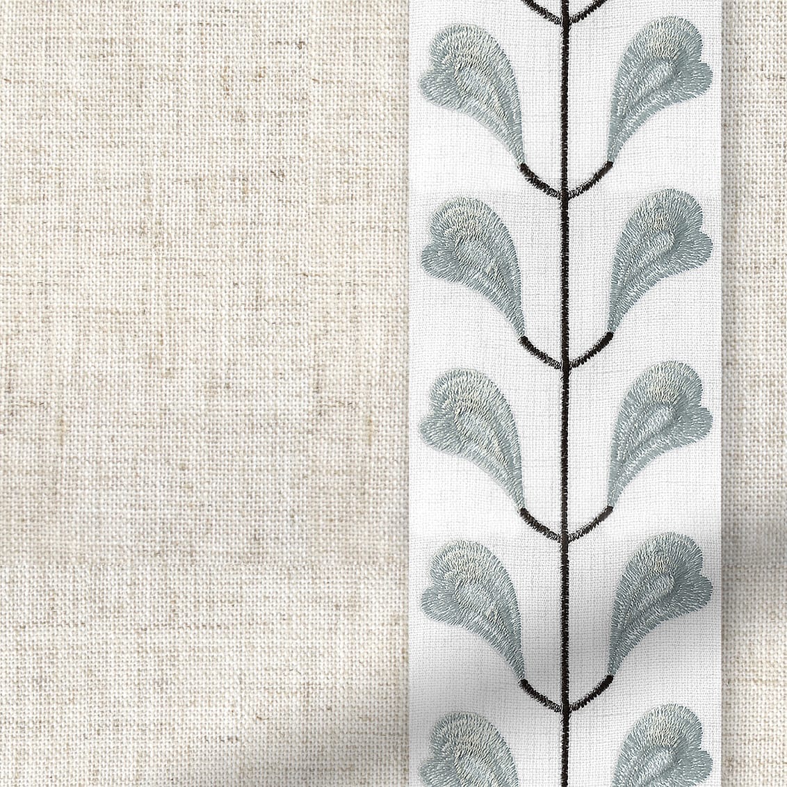 Bijou Linen Oatmeal & Chatsworth Mineral Roman Blind - Image 2
