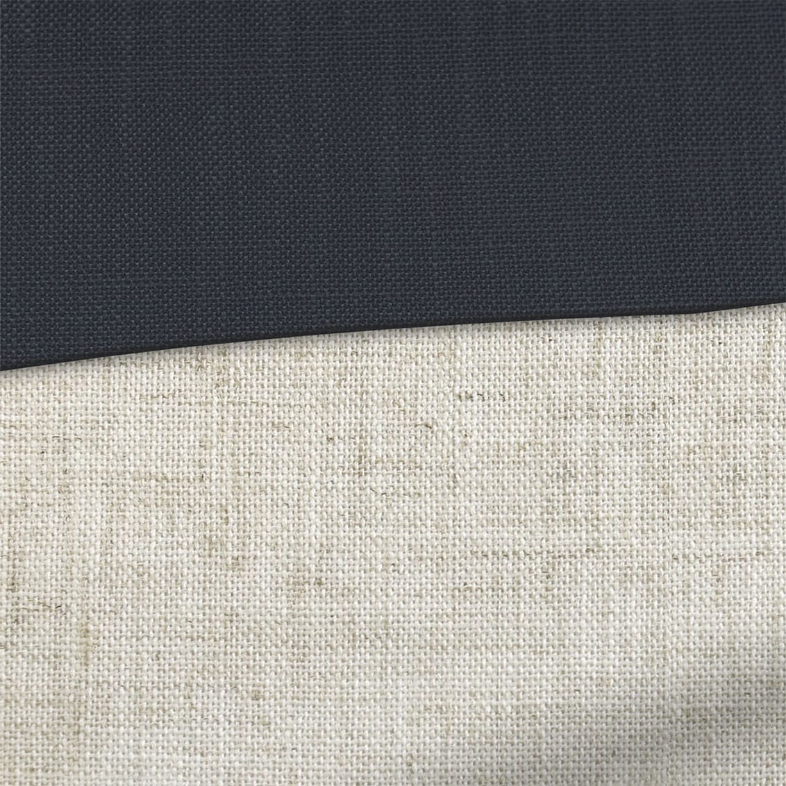 Bijou Linen Oatmeal & Indigo Roman Blind - Image 2