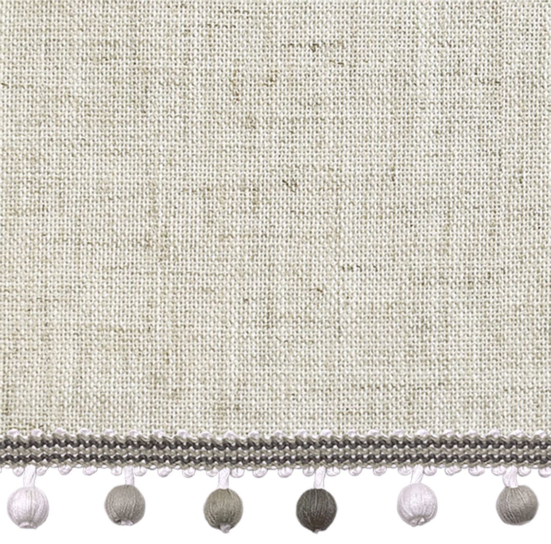 Bijou Linen Oatmeal & Pebble Trimmed Roman Blind - Image 2