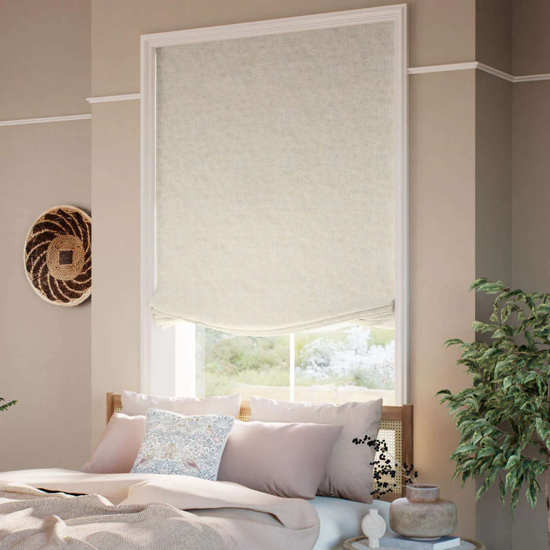 Bijou Linen Oatmeal Relaxed Roman Blind - Image 2