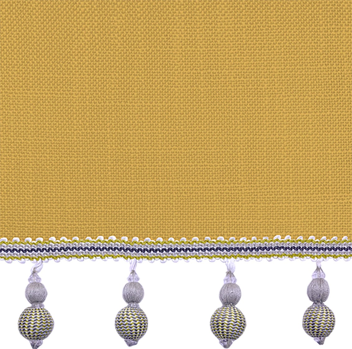 Bijou Linen Sunflower & Saffron Trimmed Roman Blind - Image 2