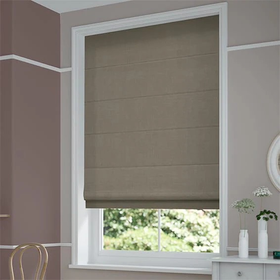 Bijou Linen Taupe  Roman Blind - Image 2