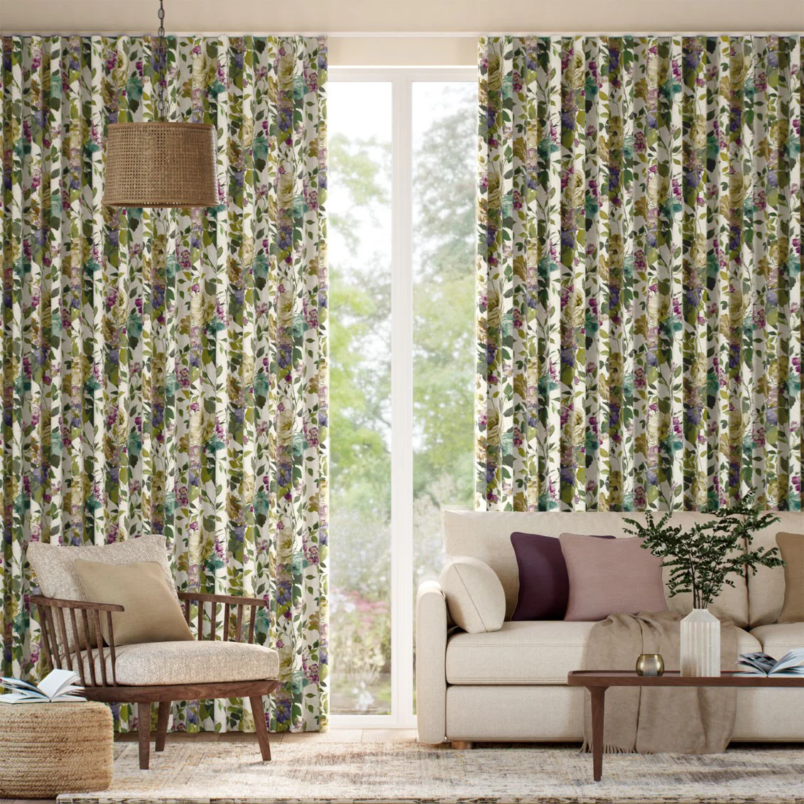 Bloom Mulberry Curtains
