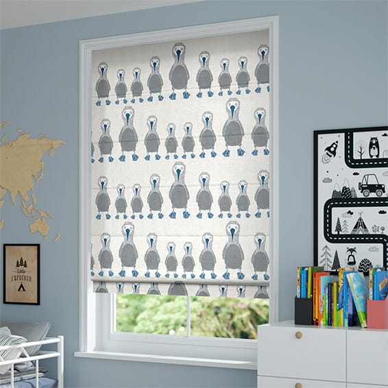 Booby Bird Sapphire Roman Blind - Image 2