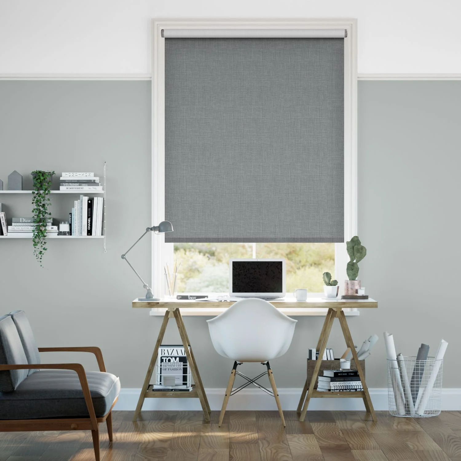 Canali Blackout Steeple Grey Roller Blind