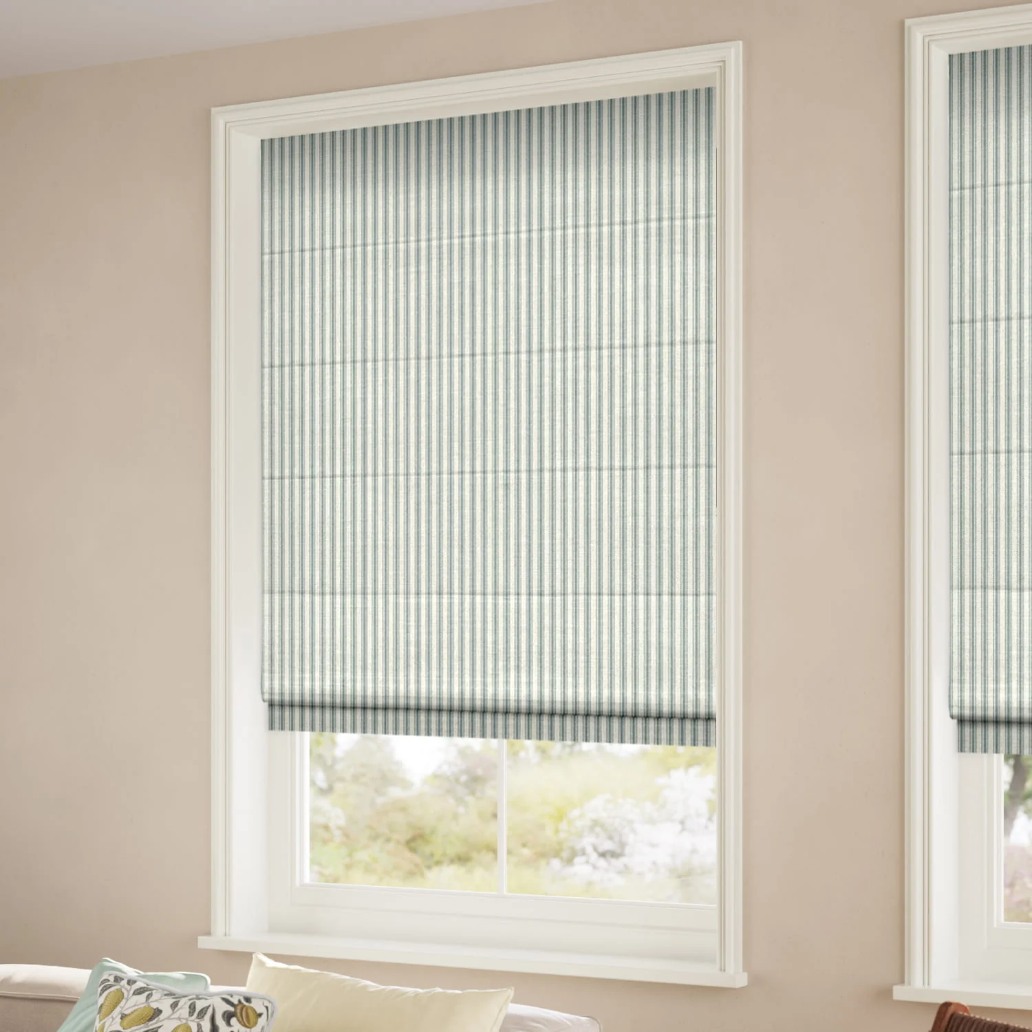 Chester Stripe Duck Egg Roman Blind - Image 2