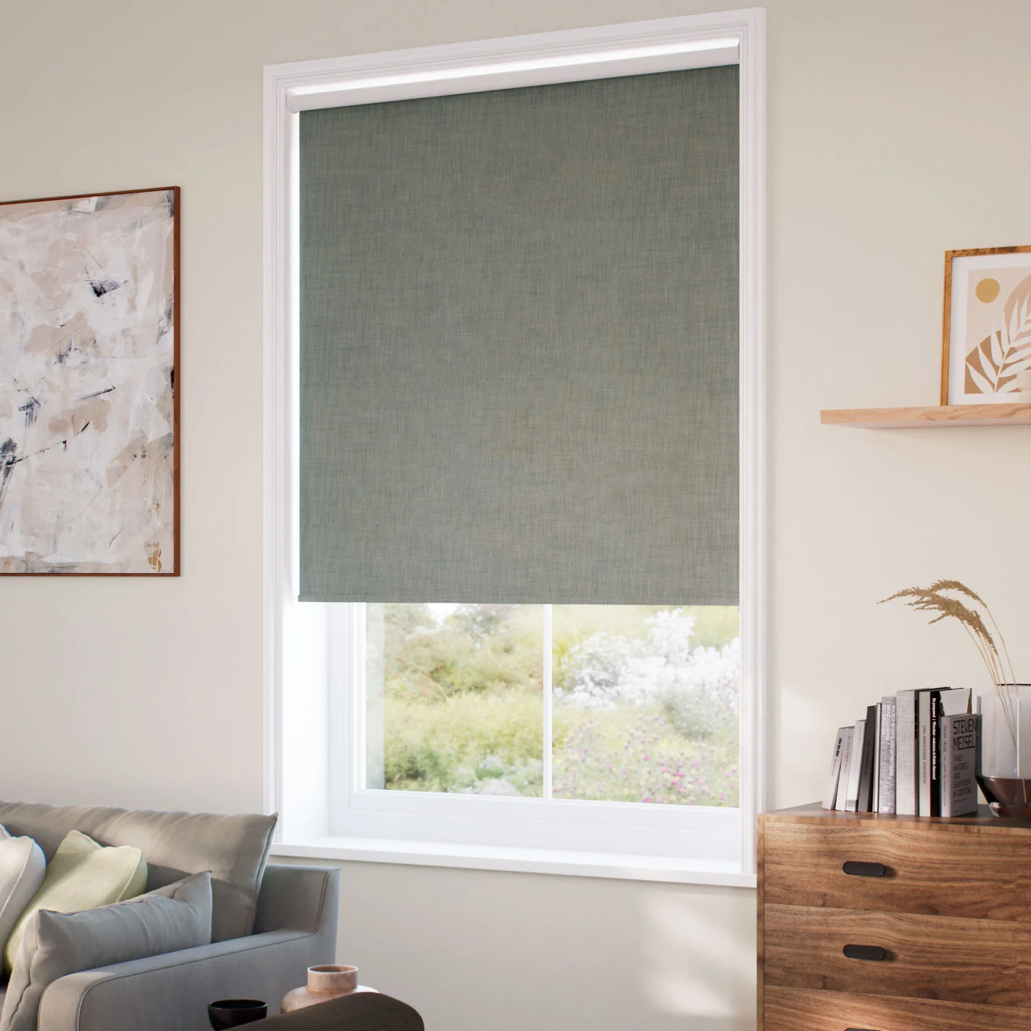 Choices Eco-Friendly Riley Dolphin Grey Roller Blind - Image 2