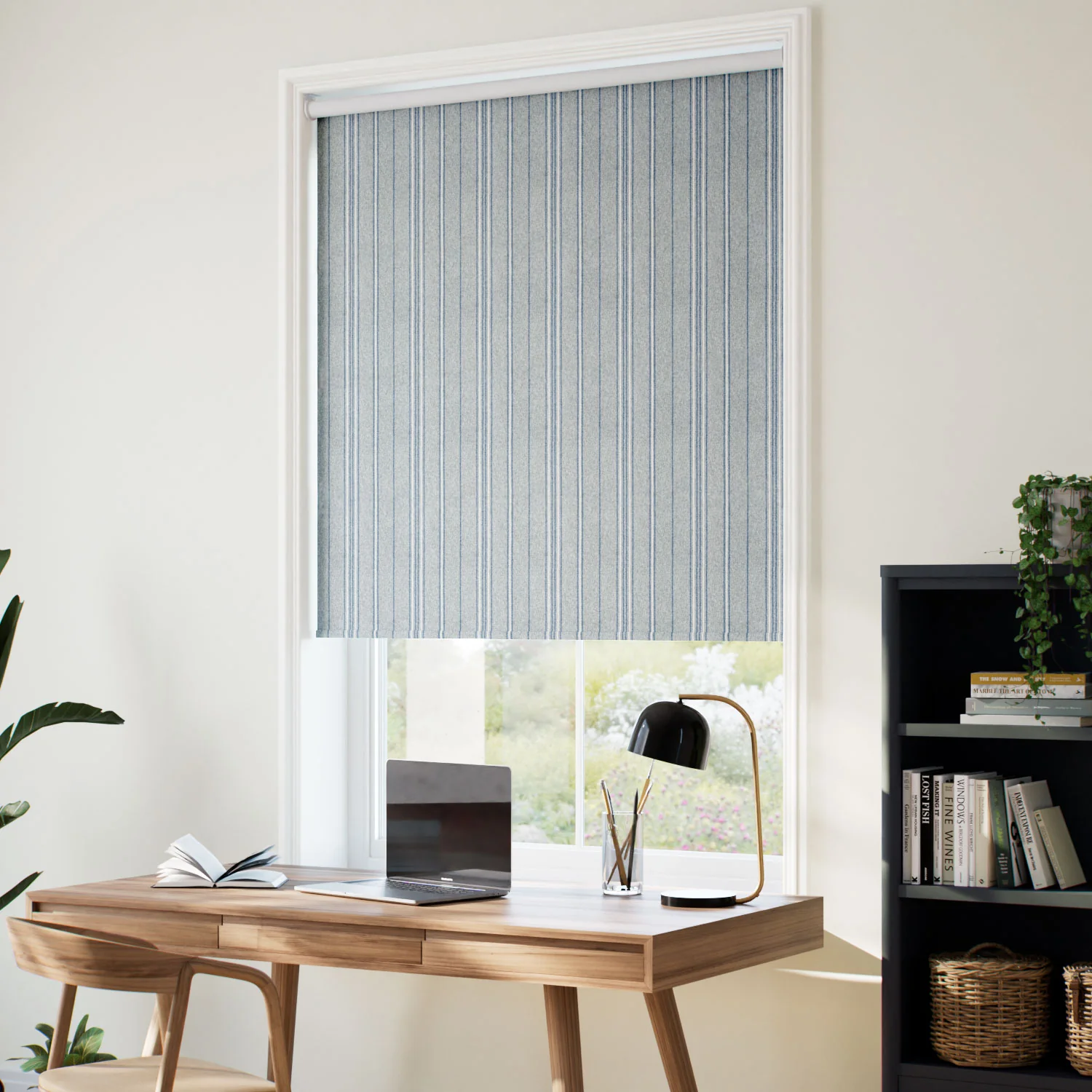 Choices Taylor Blue Grey Stripe Roller Blind - Image 2
