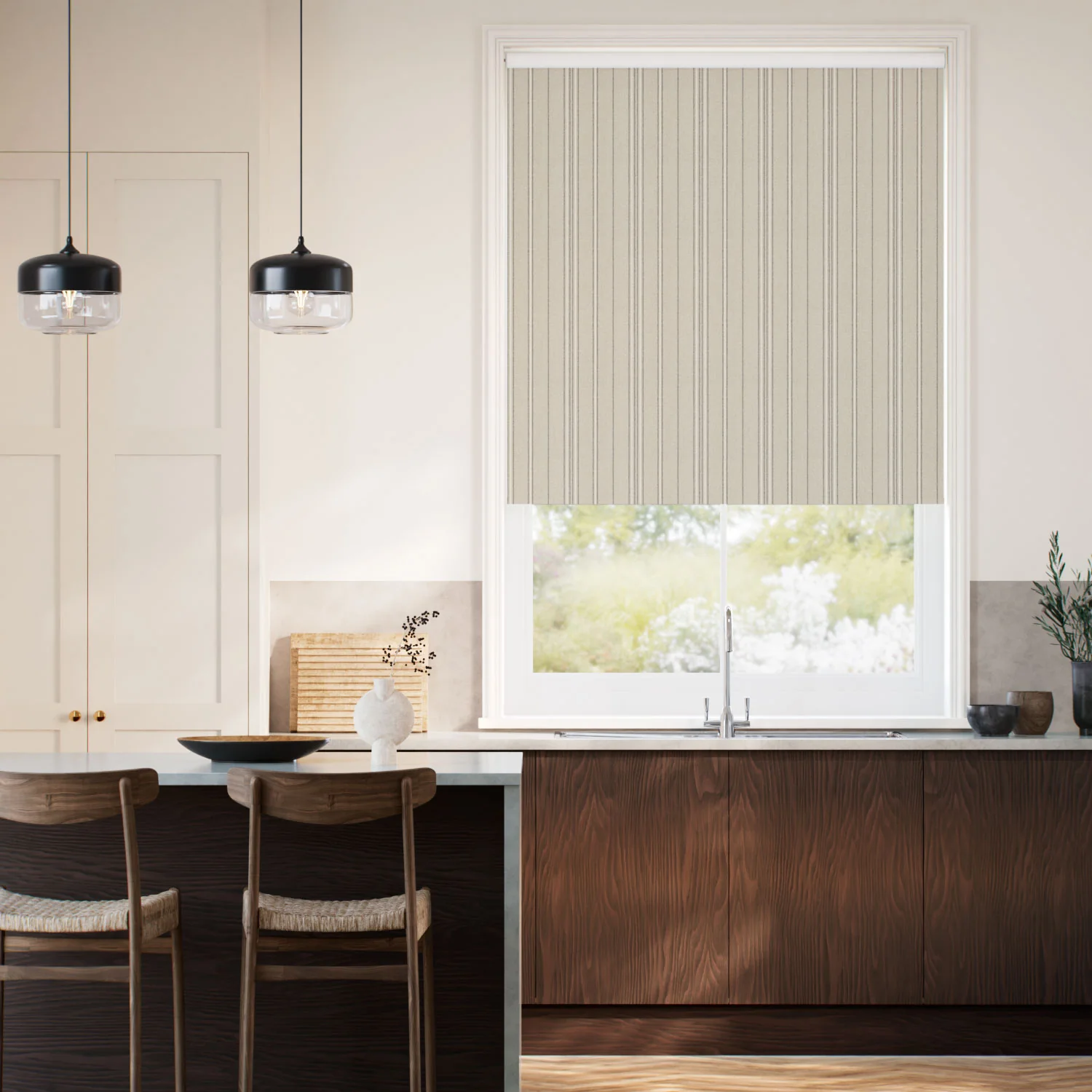 Choices Taylor Latte Stripe Roller Blind