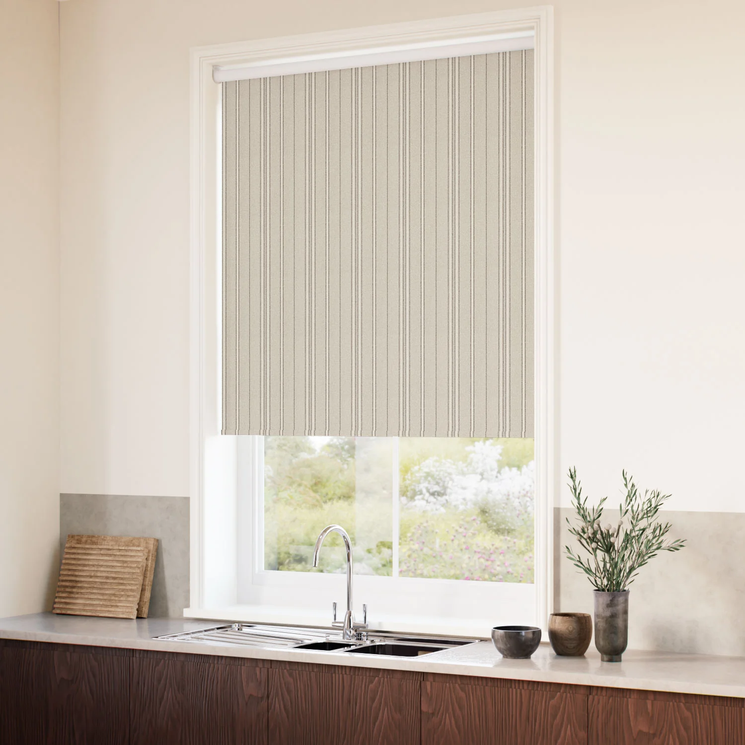 Choices Taylor Latte Stripe Roller Blind - Image 2