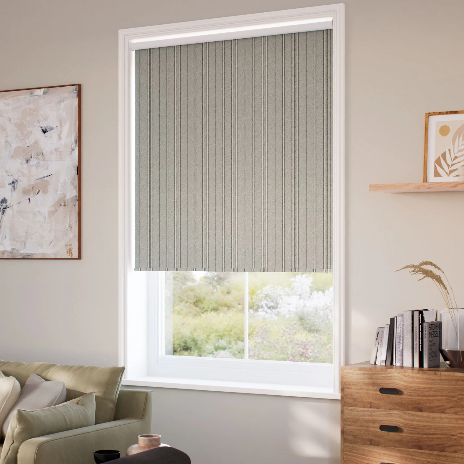Choices Taylor Slate Stripe Roller Blind - Image 2