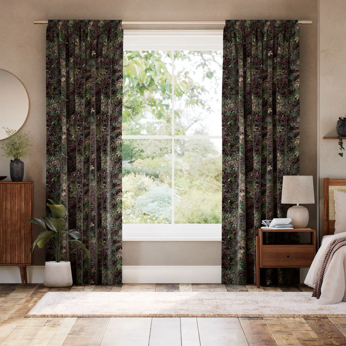 Congo Velvet Mulberry Curtains