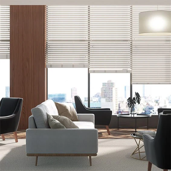 Contract Atlanta Flint Grain Faux Wood Blind