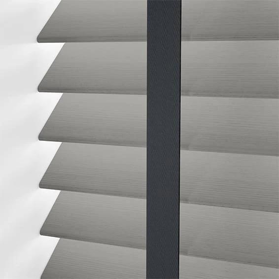Contract Atlanta Warm Grey & Midnight Faux Wood Blind - Image 3