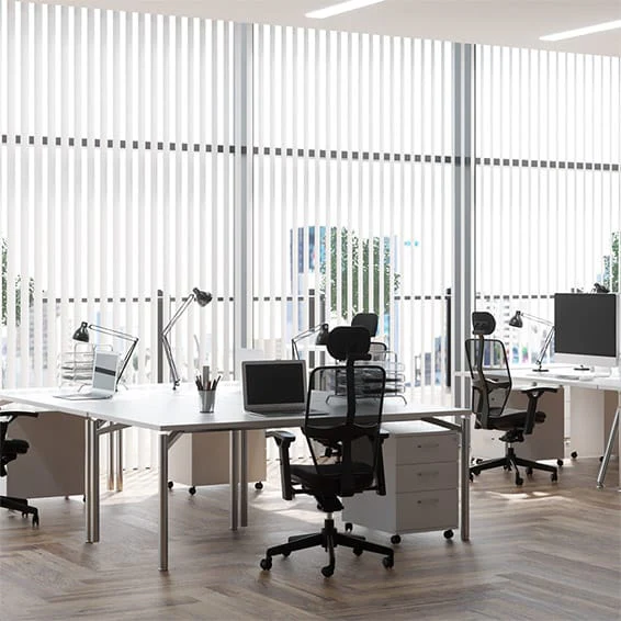 Contract Metropolis PVC Cool White Vertical Blind - Image 2