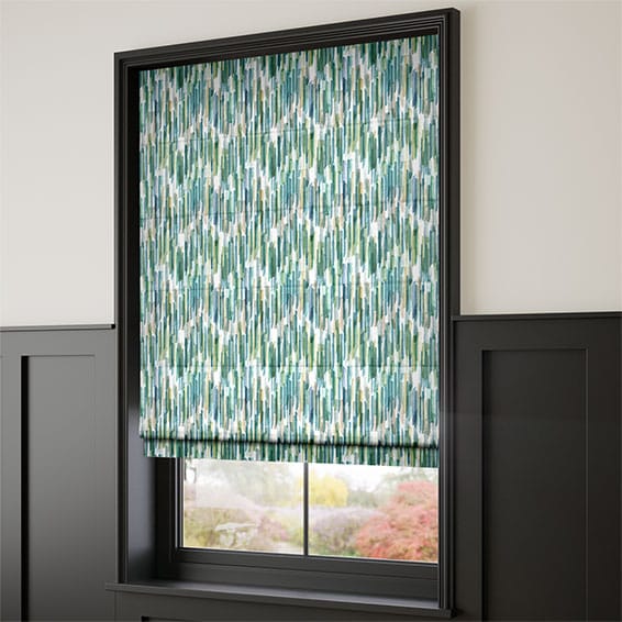 Dash Teal Roman Blind - Image 2