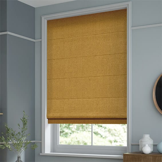 Delphi Chenille Weave Turmeric Roman Blind - Image 2