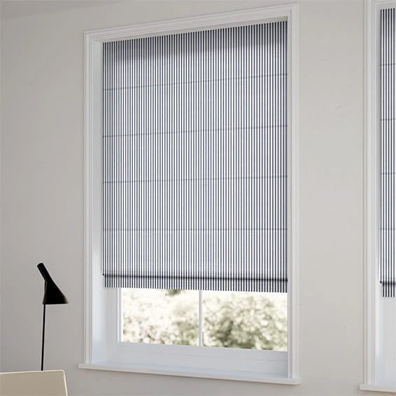 Devon Stripe Maritime Blue Roman Blind - Image 2