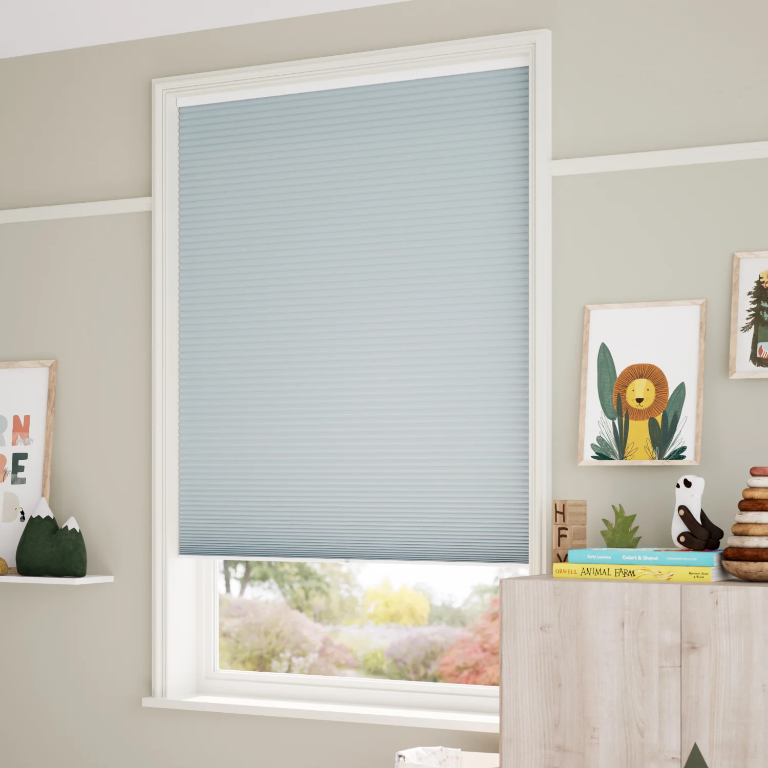 DuoShade Cordless Pastel Blue Thermal Blind - Image 2