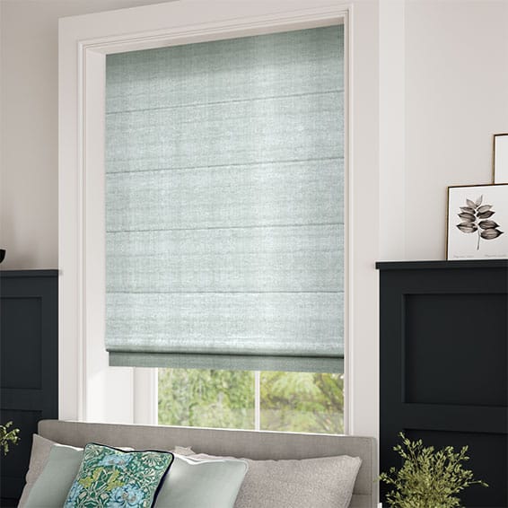 Dupioni Faux Silk Duck Egg Roman Blind - Image 2