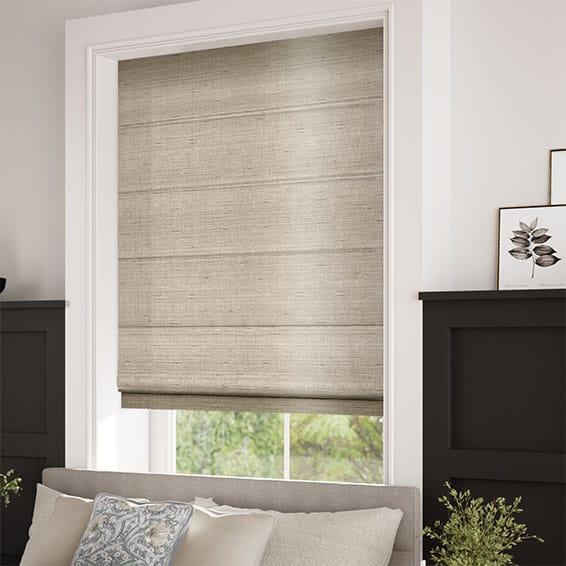 Dupioni Faux Silk Mink Roman Blind - Image 2
