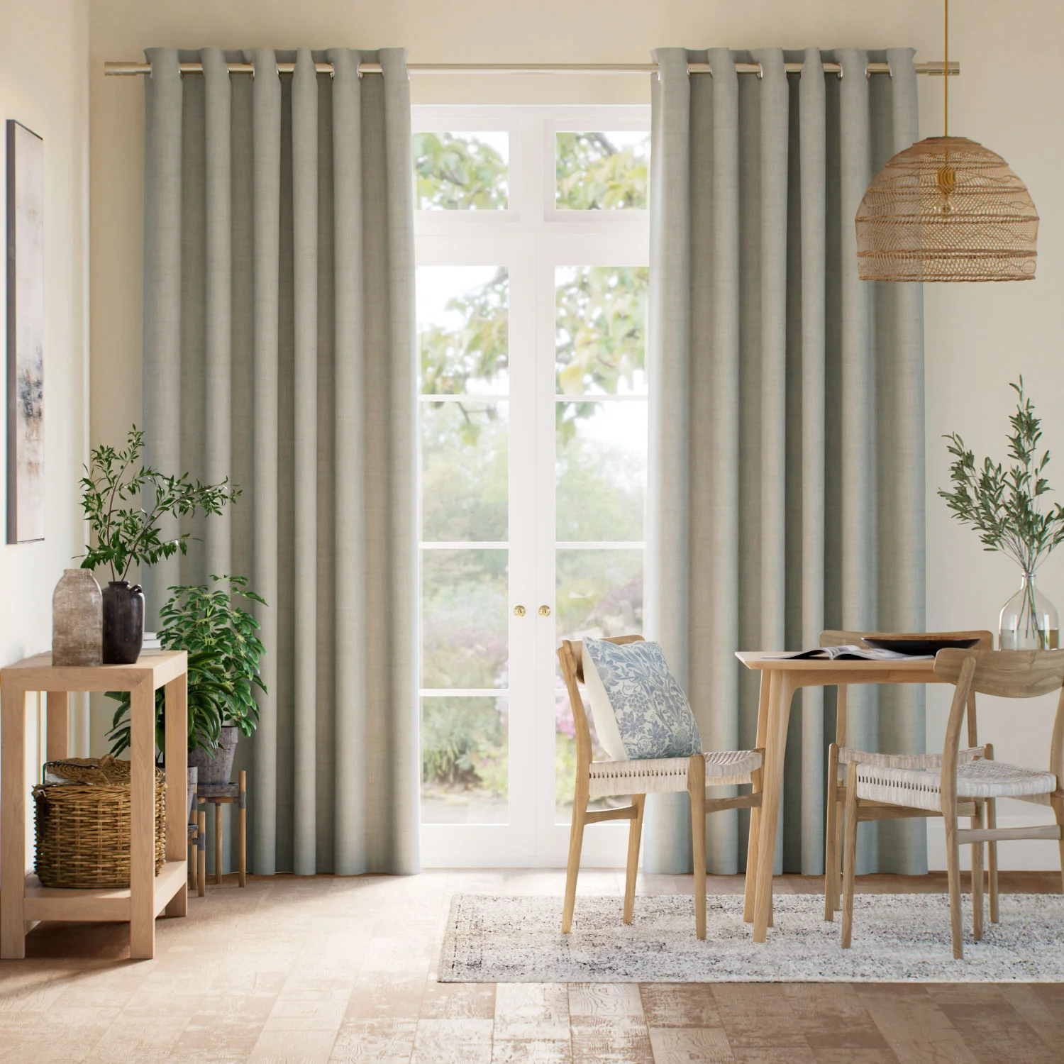 Eco-Friendly Riley Oyster Grey Curtains