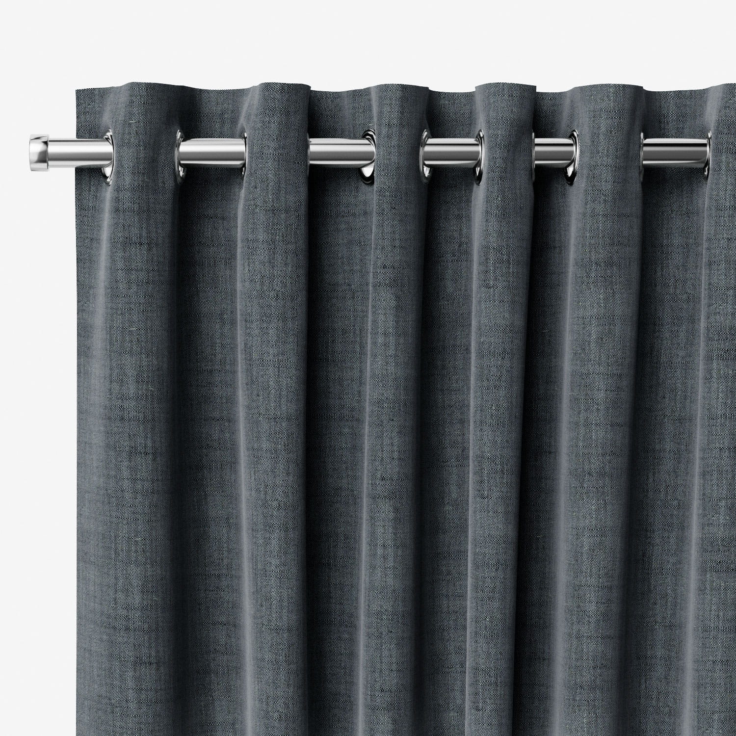Eco-Friendly Riley Prussian Blue Curtains - Image 2