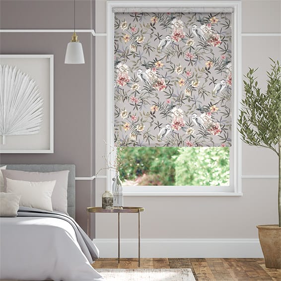 Electric Choices Bella Heron Silver Roller Blind
