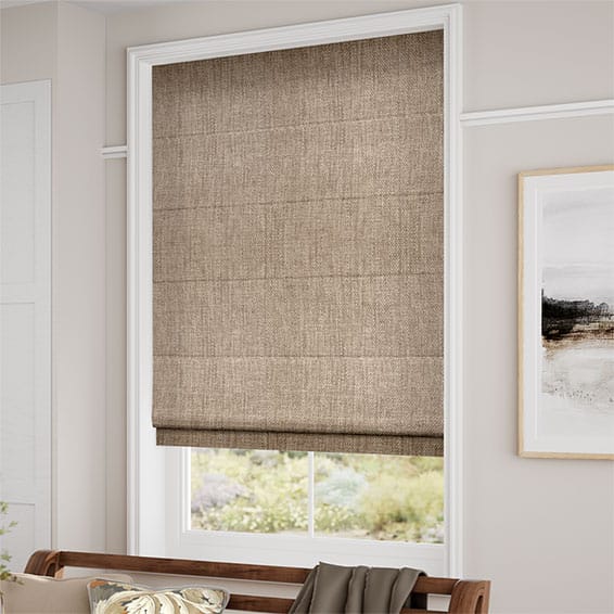 Electric Eternity Linen Biscuit Roman Blind - Image 2