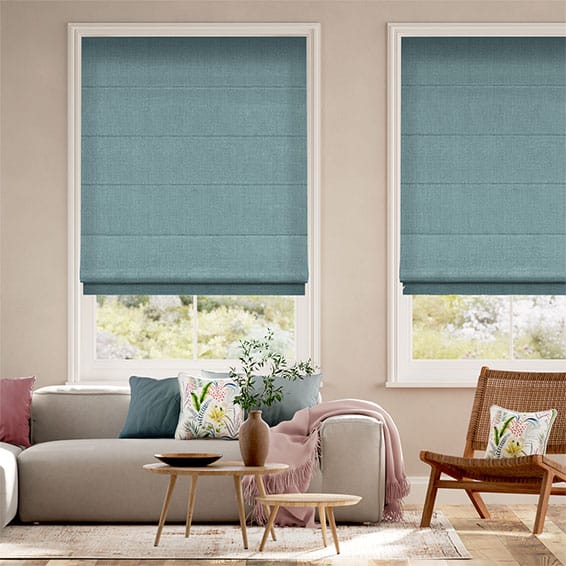 Electric Harrow Lagoon Blue Roman Blind