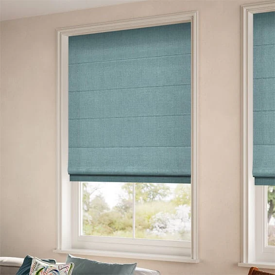 Electric Harrow Lagoon Blue Roman Blind - Image 2