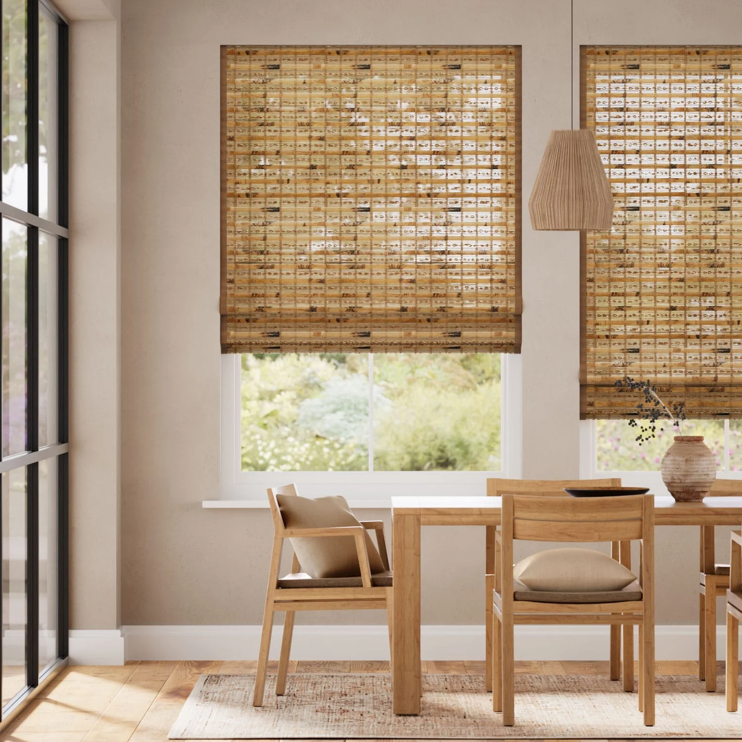 Electric Java Cedar & Demerara Roman Blind