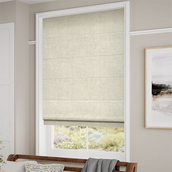 Electric Paleo Linen Vintage Cream Roman Blind - Image 2